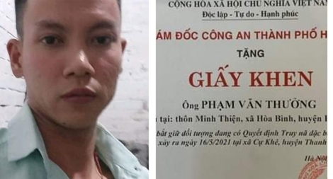 Khen thưởng công dân thứ hai tham gia bắt đối tượng giết người, truy nã đặc biệt