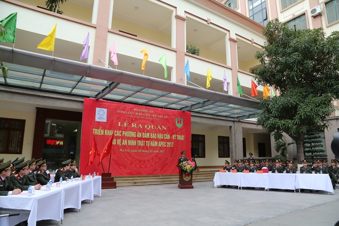 Ra quân triển khai công tác đảm bảo hậu cần, kỹ thuật phục vụ năm APEC 2017