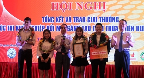 Nhiều dự án, ý tưởng khởi nghiệp xuất sắc được tỉnh Thừa Thiên Huế trao giải