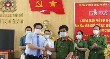 Cơ quan Thi hành án hình sự Công an tỉnh Thừa Thiên Huế và Sở VHTT ký kết chương trình phối hợp 