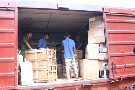 100 tấn hàng không nguồn gốc trên 6 toa tàu tại ga Biên Hòa