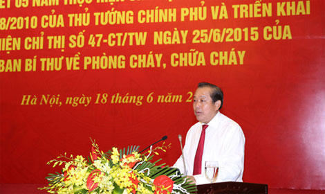 Xem xét trách nhiệm người đứng đầu chính quyền địa phương trong phòng chống cháy nổ