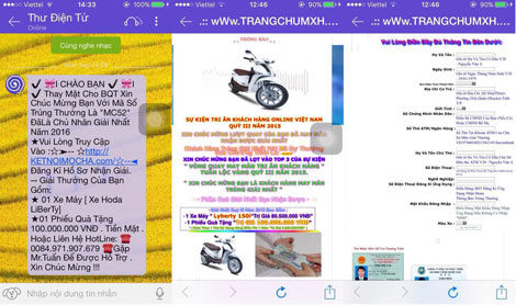 Lột mặt những trang web giả mạo trúng thưởng để lừa đảo