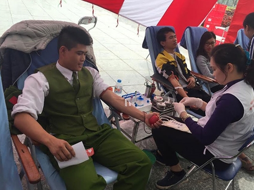 Tuổi trẻ Học viện CSND hiến máu tại ngày hội Trái tim tình nguyện