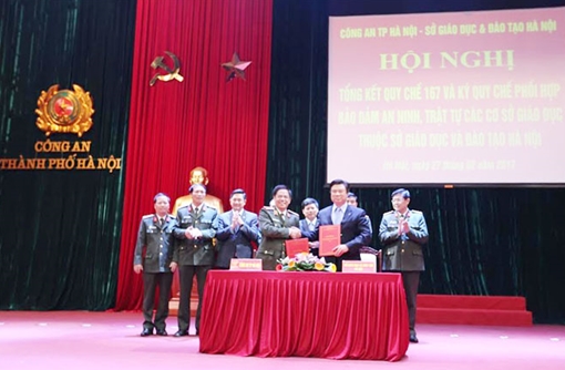 Tổng kết quy chế phối hợp đảm bảo ANTT cho các cơ sở giáo dục tại Hà Nội