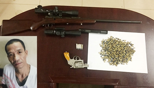 Tạm giam đối tượng truy nã là em trai Hải “Bánh” tàng trữ 2 khẩu súng 