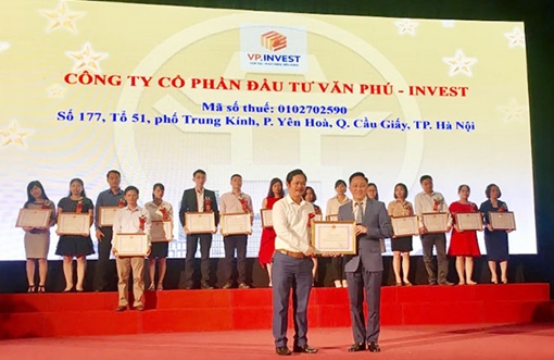 Văn Phú – Invest được tuyên dương là doanh nghiệp tiêu biểu về nộp thuế