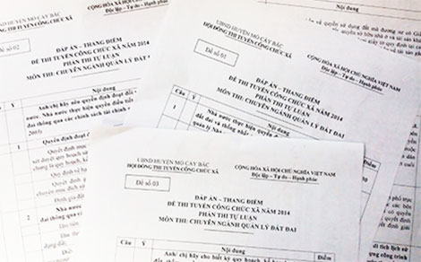 Nhiều cán bộ bị kỷ luật vì lộ nguồn đề thi công chức