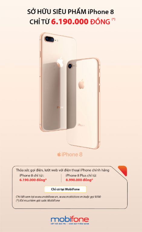 Mua iPhone 8, iPhone 8 Plus với giá "sốc", chỉ từ 6.190.000 đồng