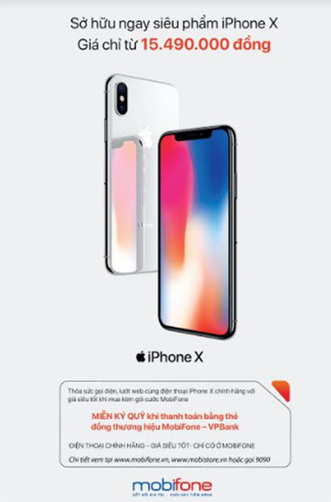 MobiFone “cháy hàng” iPhone X sau chương trình hỗ trợ mua máy siêu khủng ưu đãi lớn