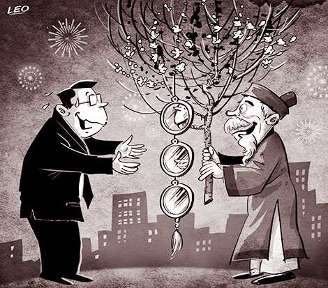 Tặng nhau một tấm gương soi