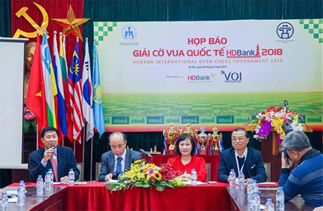 Giải Cờ vua Quốc tế HDBank 2018 lần đầu tiên diễn ra tại Hà Nội
