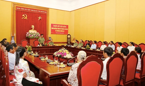 Đoàn đại biểu người có uy tín trong dân tộc thiểu số tỉnh Bà Rịa - Vũng Tàu đến thăm Bộ Công an