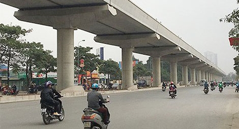 Dự án đường sắt đô thị Nhổn - Ga Hà Nội sẽ khai thác trước 8km trên cao vào năm 2021