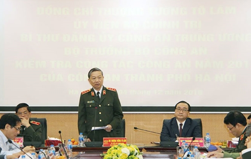 Đoàn kiểm tra Bộ Công an kiểm tra công tác tại Công an TP Hà Nội