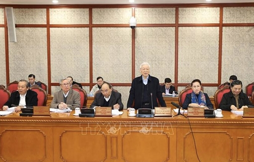 Bộ Chính trị làm việc với Ban Thường vụ Thành ủy Hải Phòng