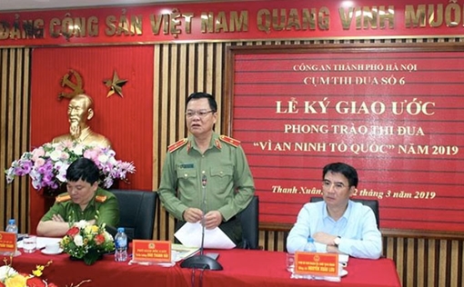 Cụm thi đua số 6 - Công an TP Hà Nội ký kết giao ước thi đua