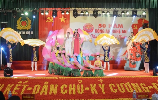 Đa sắc màu hội diễn nghệ thuật quần chúng Công an Nghệ An lần thứ 5