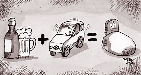 Khi những bánh xe được điều khiển bằng cồn