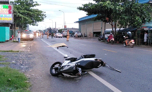 Trên đường đi làm nhiệm vụ, một CSGT bị xe đầu kéo cán tử vong