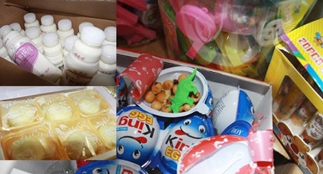 Bánh kẹo không nguồn gốc theo xe tải vào Thủ đô