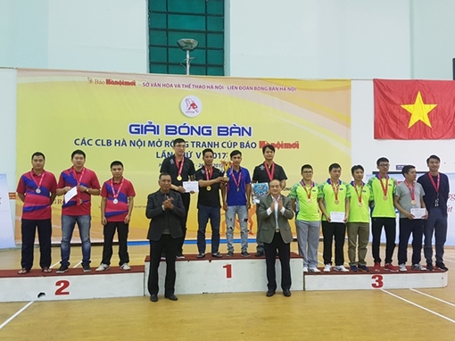 Bế mạc Giải bóng bàn các CLB Hà Nội mở rộng lần thứ V