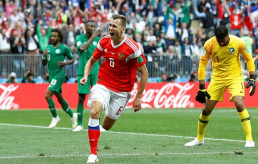 “Gấu” Nga gầm vang trận mở màn World Cup 2018