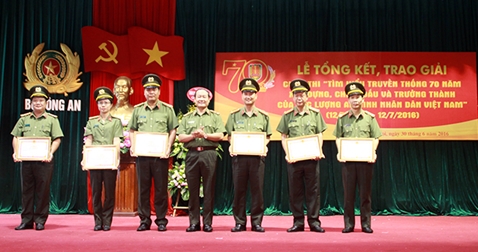 Trao giải cuộc thi tìm hiểu 70 năm truyền thống lực lượng ANND