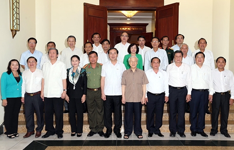 Bộ Chính trị làm việc với Ban Thường vụ Thành ủy Cần Thơ