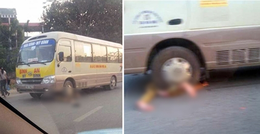 Băng qua đường, nam thanh niên bị xe khách cuốn vào gầm
