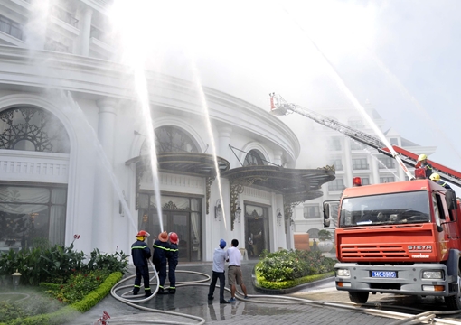 Thực tập phương án chữa cháy tại khách sạn Vinpearl Hạ Long