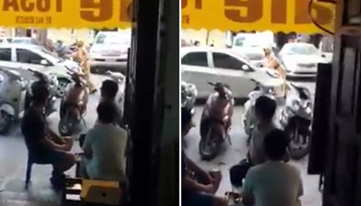 Tước giấy phép 2 tháng đối với tài xế húc CSGT trên phố Phùng Hưng