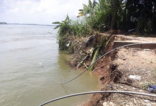 Công điện khẩn về sạt lở đất bờ sông Tiền