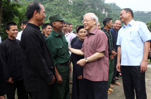 Tổng Bí thư Nguyễn Phú Trọng thăm, làm việc tại tỉnh Bắc Kạn