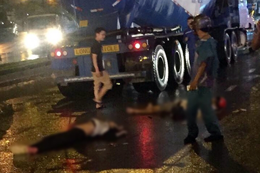 Va chạm xe bồn, hai chị em thương vong