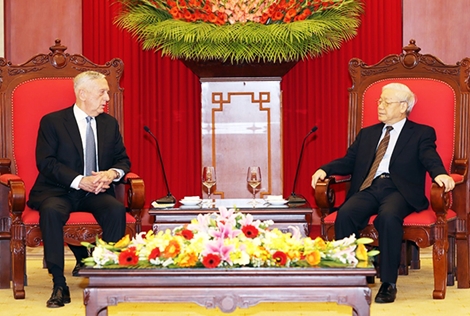 Lãnh đạo Đảng, Nhà nước tiếp Đoàn đại biểu Bộ Quốc phòng Hoa Kỳ