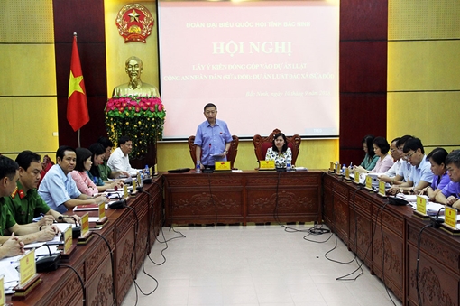 Đoàn ĐBQH Bắc Ninh lấy ý kiến về 2 dự thảo Luật 