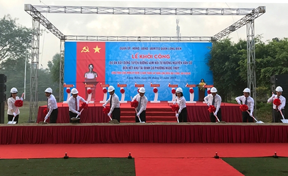 Khởi công tuyến đường rộng 40m tại quận Long Biên