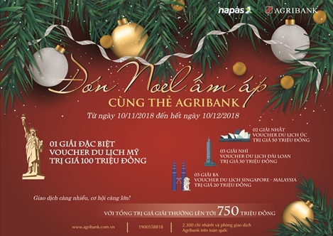 “Đón Noel ấm áp cùng thẻ Agribank”