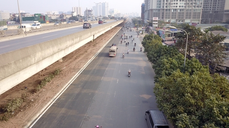 Đường vành đai 3 Hà Nội ngày cuối năm sau khi xén dải phân cách