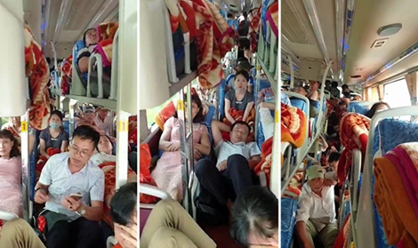 Phát hiện xe khách 42 chỗ chở tới 61 người 