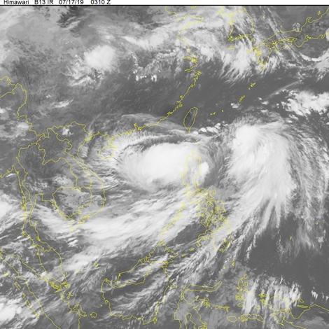 Bão Danas giật cấp 10 hướng vào biển Đông