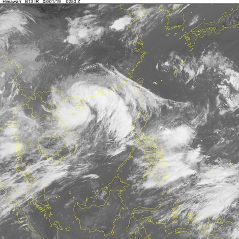 Bão Wipha giảm tốc độ, chững lại trên vịnh Bắc Bộ