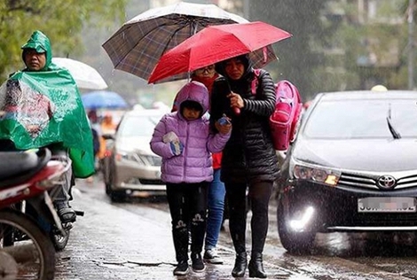 Bắc Bộ trời trở lạnh kèm mưa giông