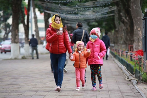 Đầu tuần, Hà Nội trời rét, Trung và Nam bộ có mưa