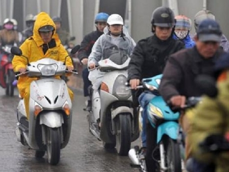 Mưa phùn rét mướt tiếp tục bao trùm miền Bắc