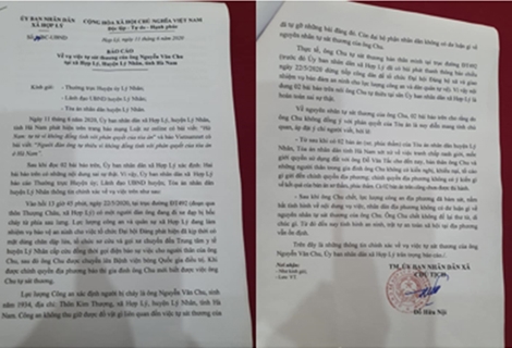 Thông tin đương sự tự thiêu vì bản án của Tòa ở Hà Nam là sai sự thật