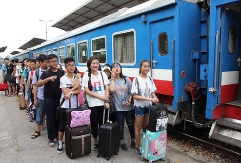 Đường sắt Hà Nội giảm giá vé tàu cho học sinh đi thi đại học