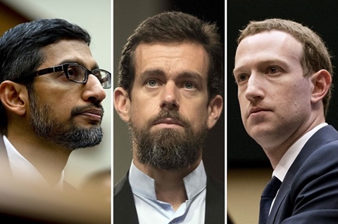 CEO của Facebook, Twitter và Google lại phải ra điều trần