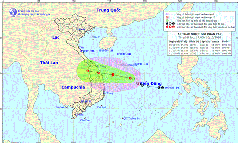 Áp thấp nhiệt di chuyển nhanh, khả năng mạnh thành bão